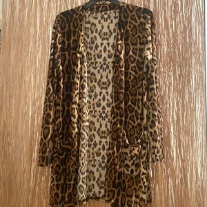 Cheetah print cardigan